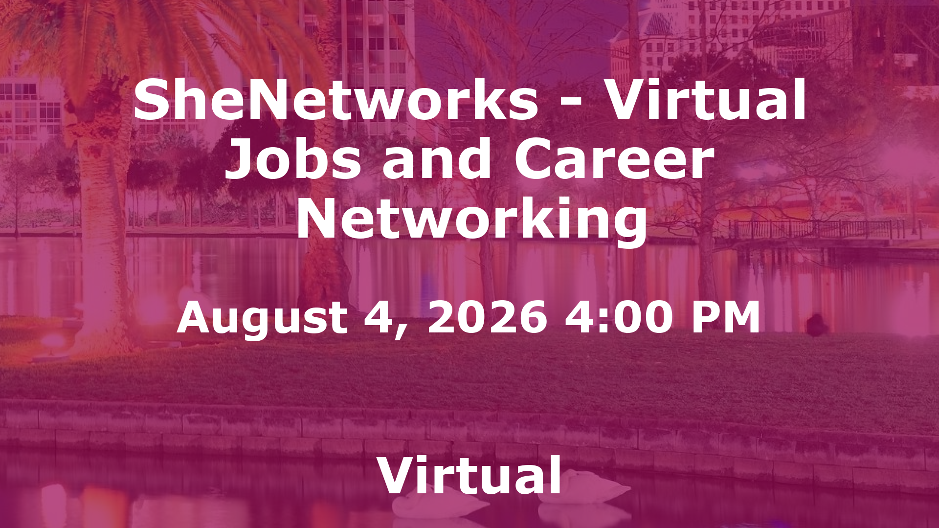 SheNetworks - Virtual Jobs and Career Networking event image